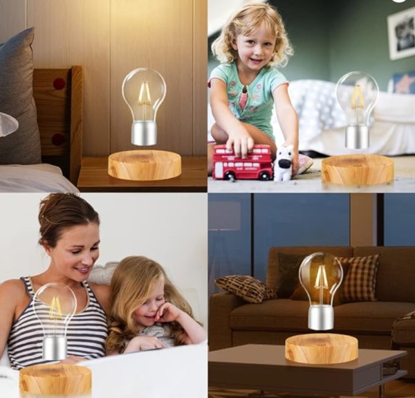Lampadina Levitante - Lampadina Galleggiante E Rotante Che Gira In Aria - Lampada Notturna Per Ufficio, Casa, Decorazione Della Stanza - immagine 3