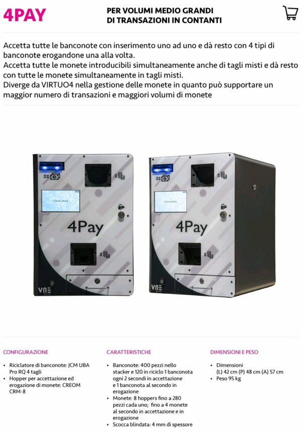 Cassetto Automatico VNE 4PAY